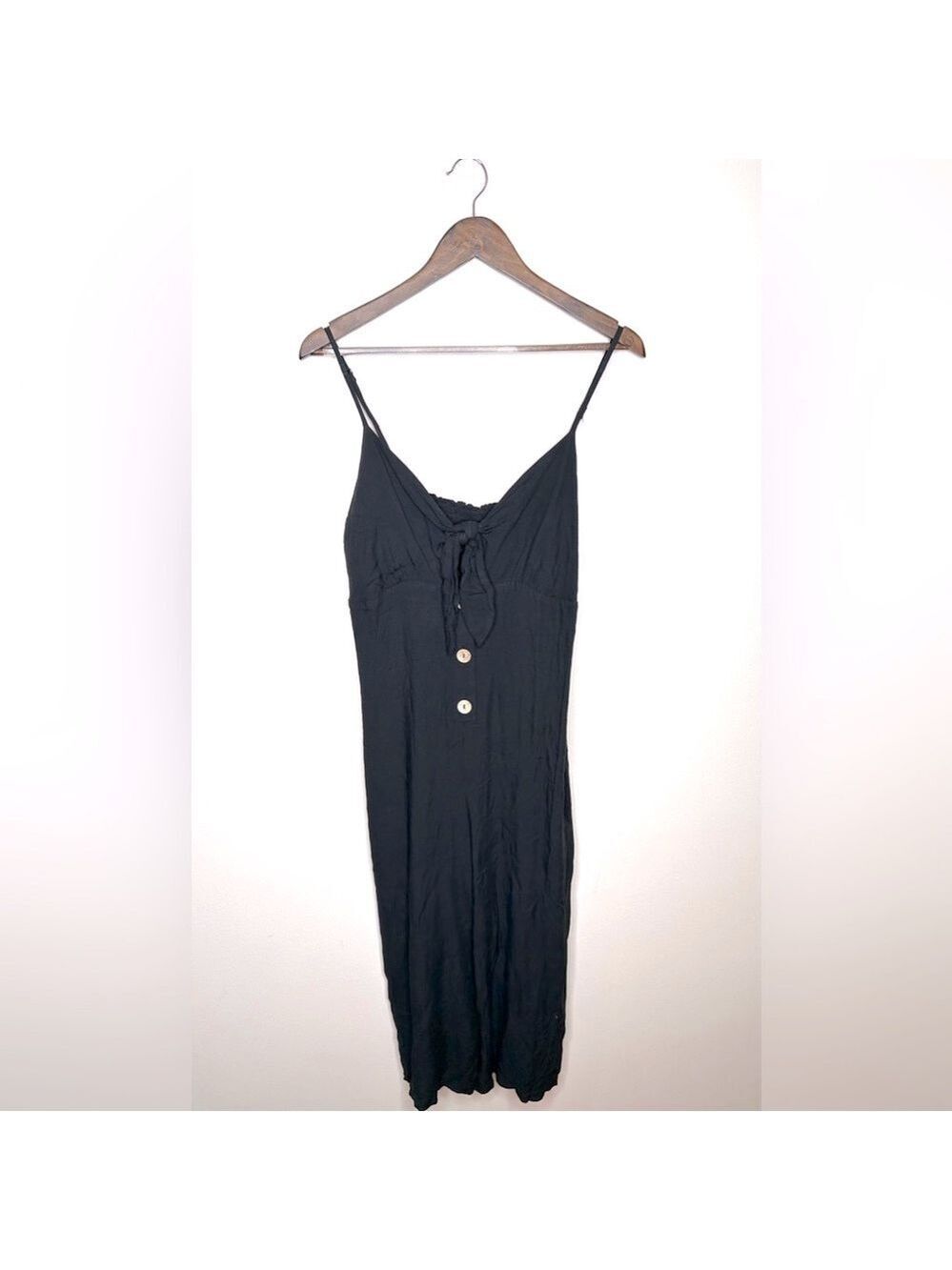 Kayak Black Sleeveless Jumpsuit Large
